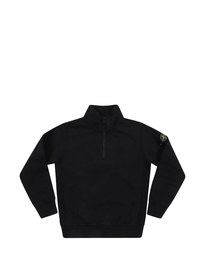 Felpa nera per bambino 66100005S0A20 V0029 Stone Island Kids 