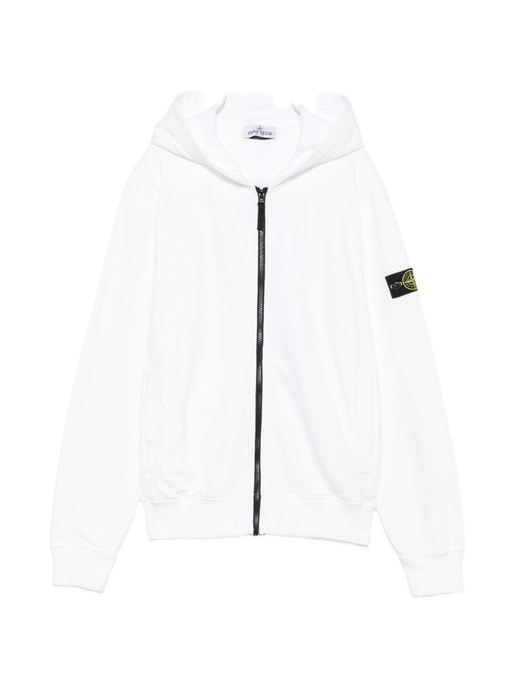 Felpa bianca per bambino 66100006S0A20 V0001 Stone Island Kids 
