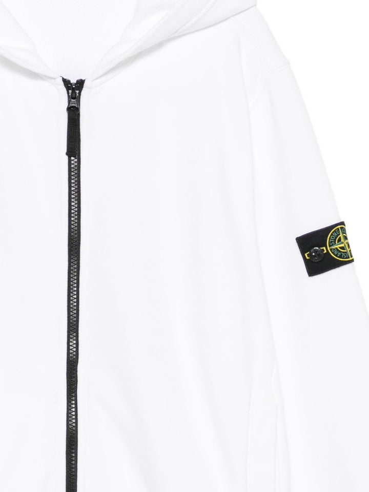 Felpa bianca per bambino 66100006S0A20 V0001 Stone Island Kids 