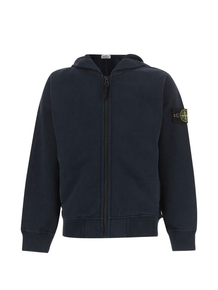 Felpa blu navy per bambino 66100006S0A20 V0020 Stone Island Kids 