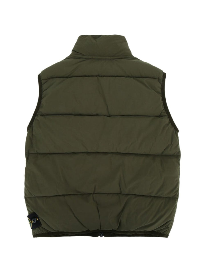 Gilet verde militare per bambino 6G100001S0028 V005G Stone Island Kids 