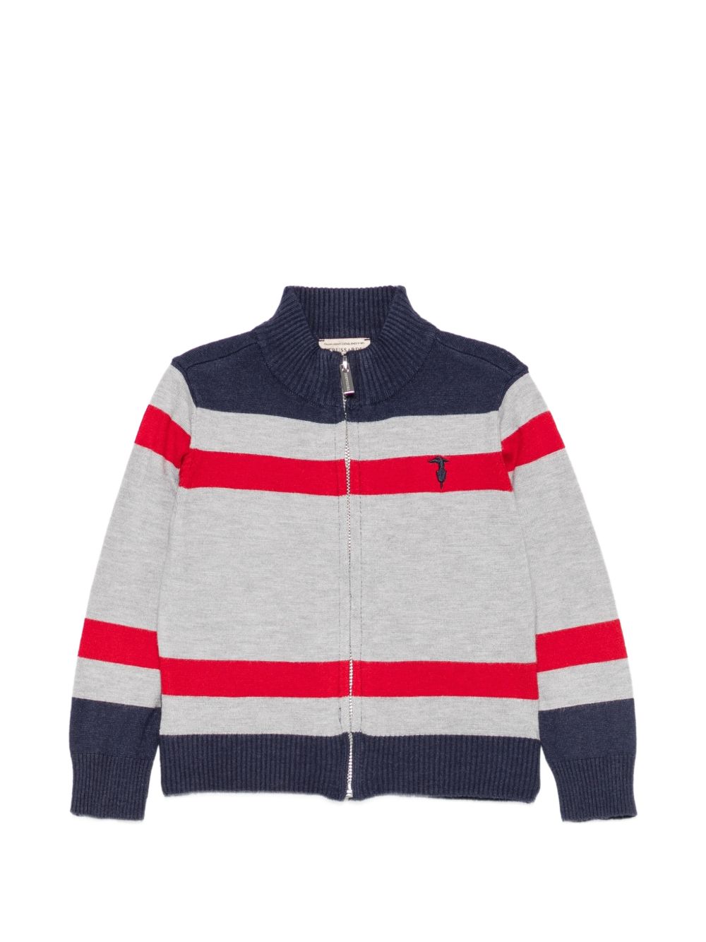 Cardigan grigio/rosso/blu per bambino TIA26004TS RECHE Trussardi Kids 