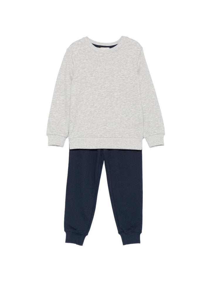 Completo grigio/blu navy per neonato TIA26007CFK GRE Trussardi Kids 