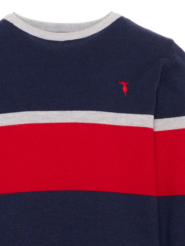Maglione blu navy/rosso per bambino TIA26036MA BLNA Trussardi Kids 