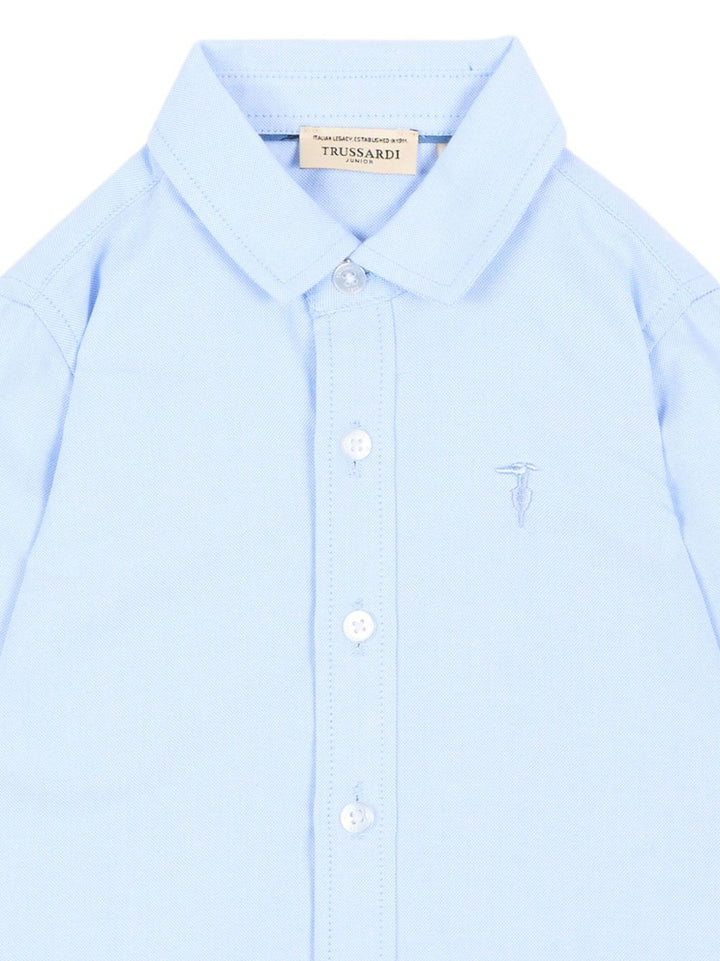 Camicia azzurra per neonato TIA26046CAK SKY Trussardi Kids 