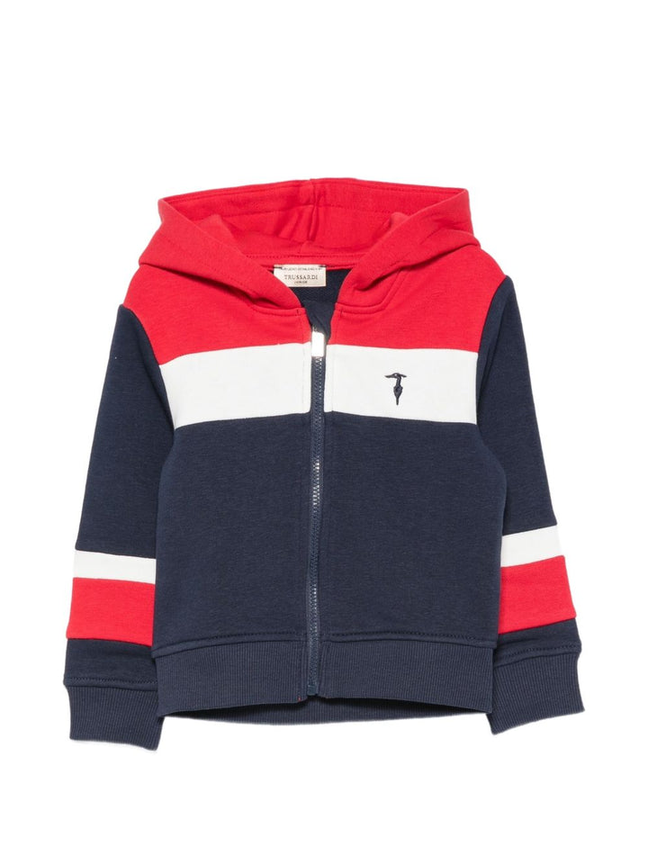 Felpa blu/rosso/bianco per neonato TIA26048FEK RECHE Trussardi Kids 
