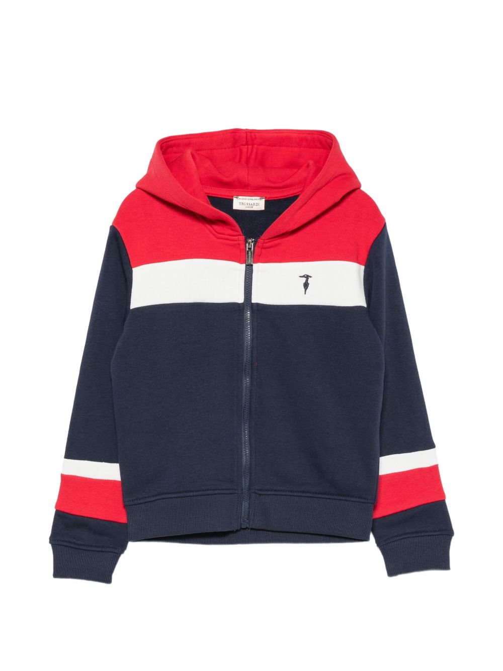 Felpa blu navy/rosso/bianco per bambino TIA26048FE RECHE Trussardi Kids 