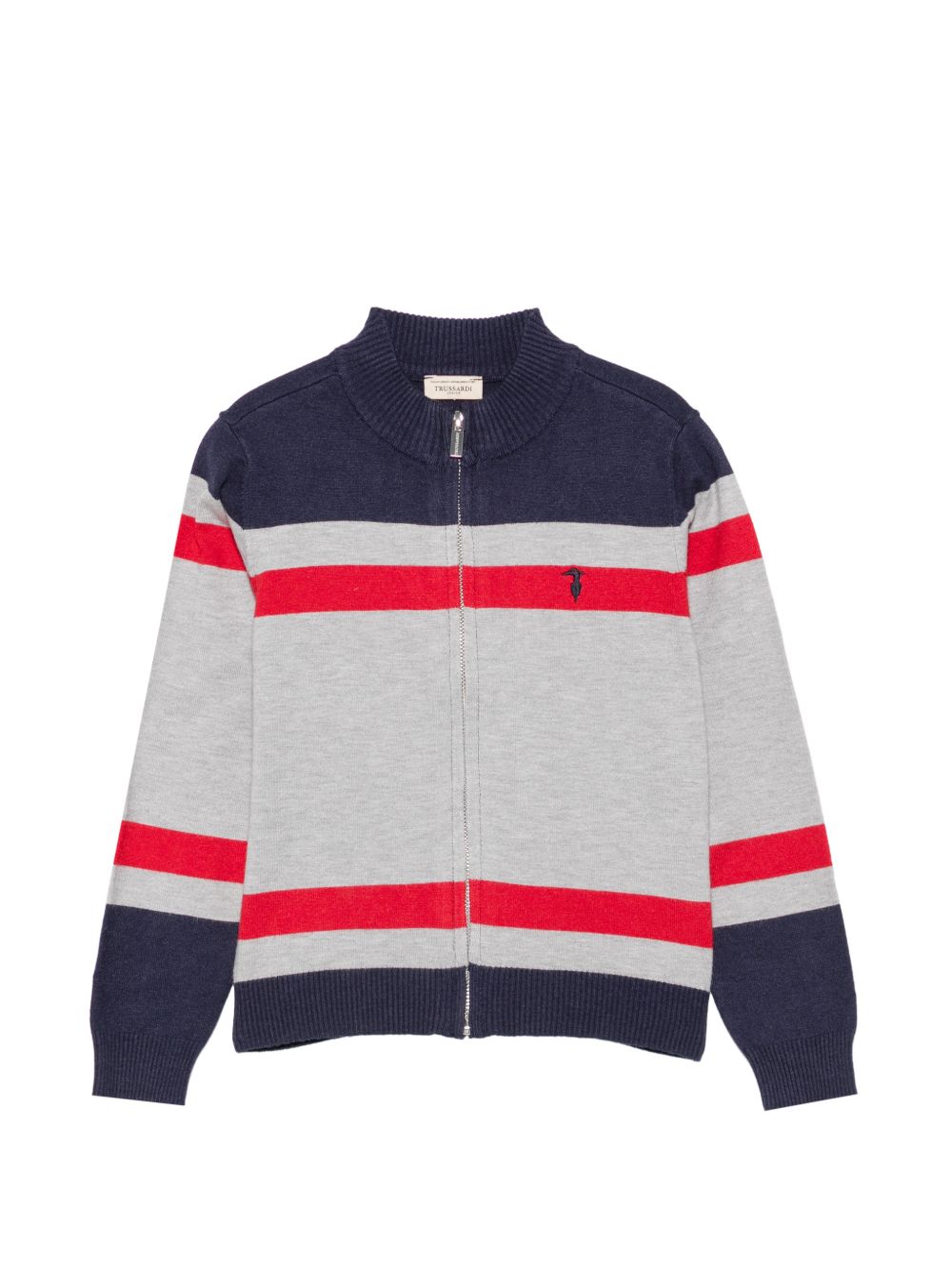 Maglione blu/rosso/grigio per bambino TIA26049MA RECHE Trussardi Kids 