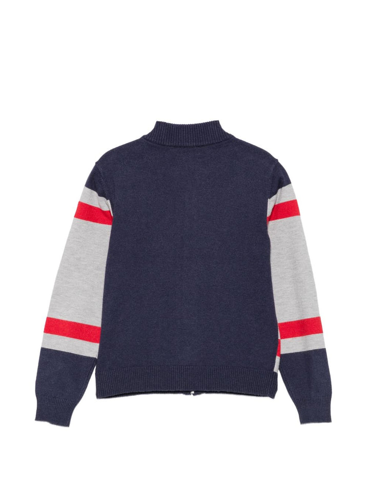 Maglione blu/rosso/grigio per bambino TIA26049MA RECHE Trussardi Kids 