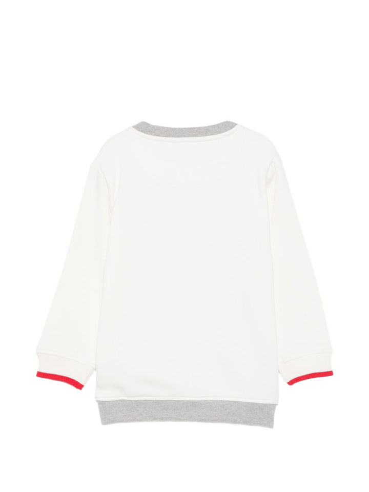 Felpa bianco/grigio/rosso per bambino TIA26050FE OFFWHI Trussardi Kids 
