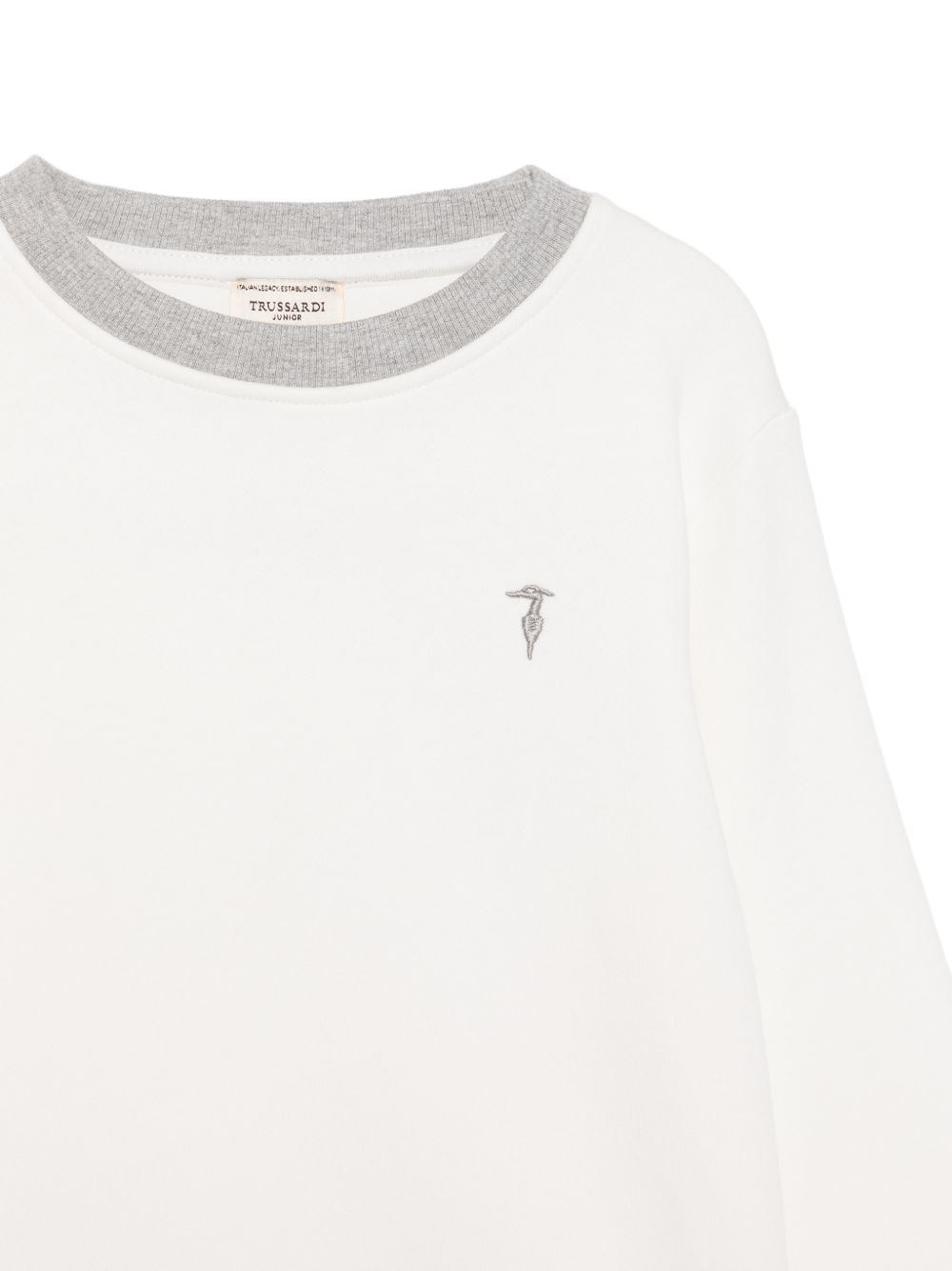 Felpa bianco/grigio/rosso per bambino TIA26050FE OFFWHI Trussardi Kids 