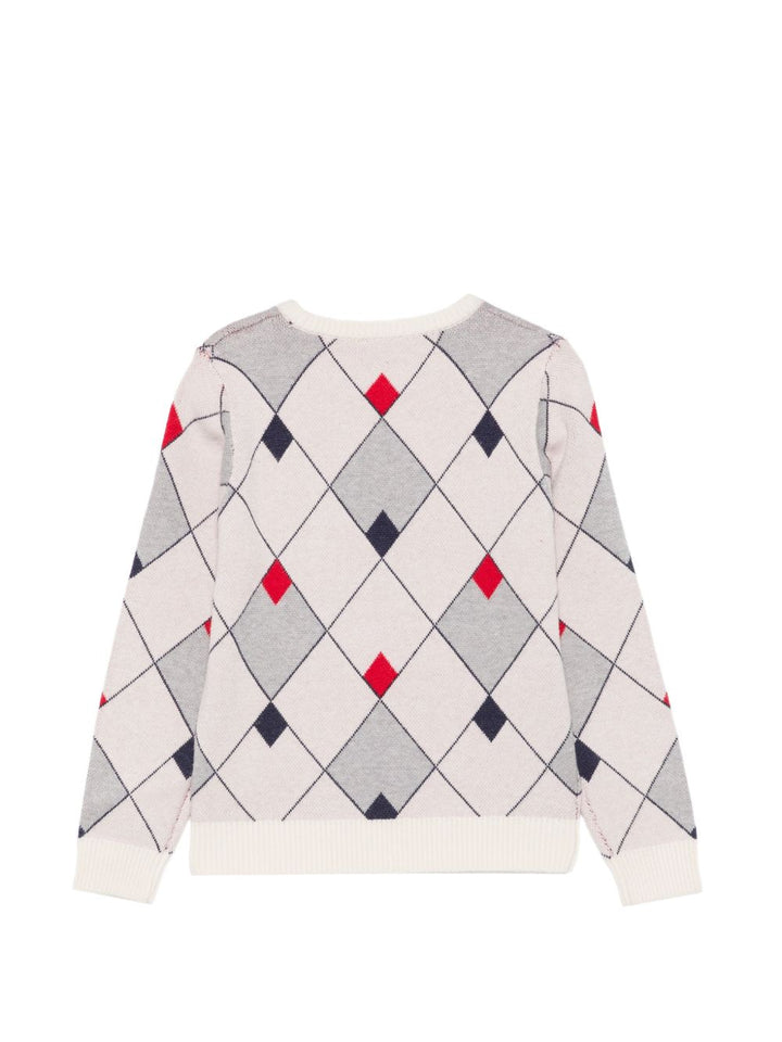Maglione blu navy/rosso/bianco per bambino TIA26052MA BLNA Trussardi Kids 