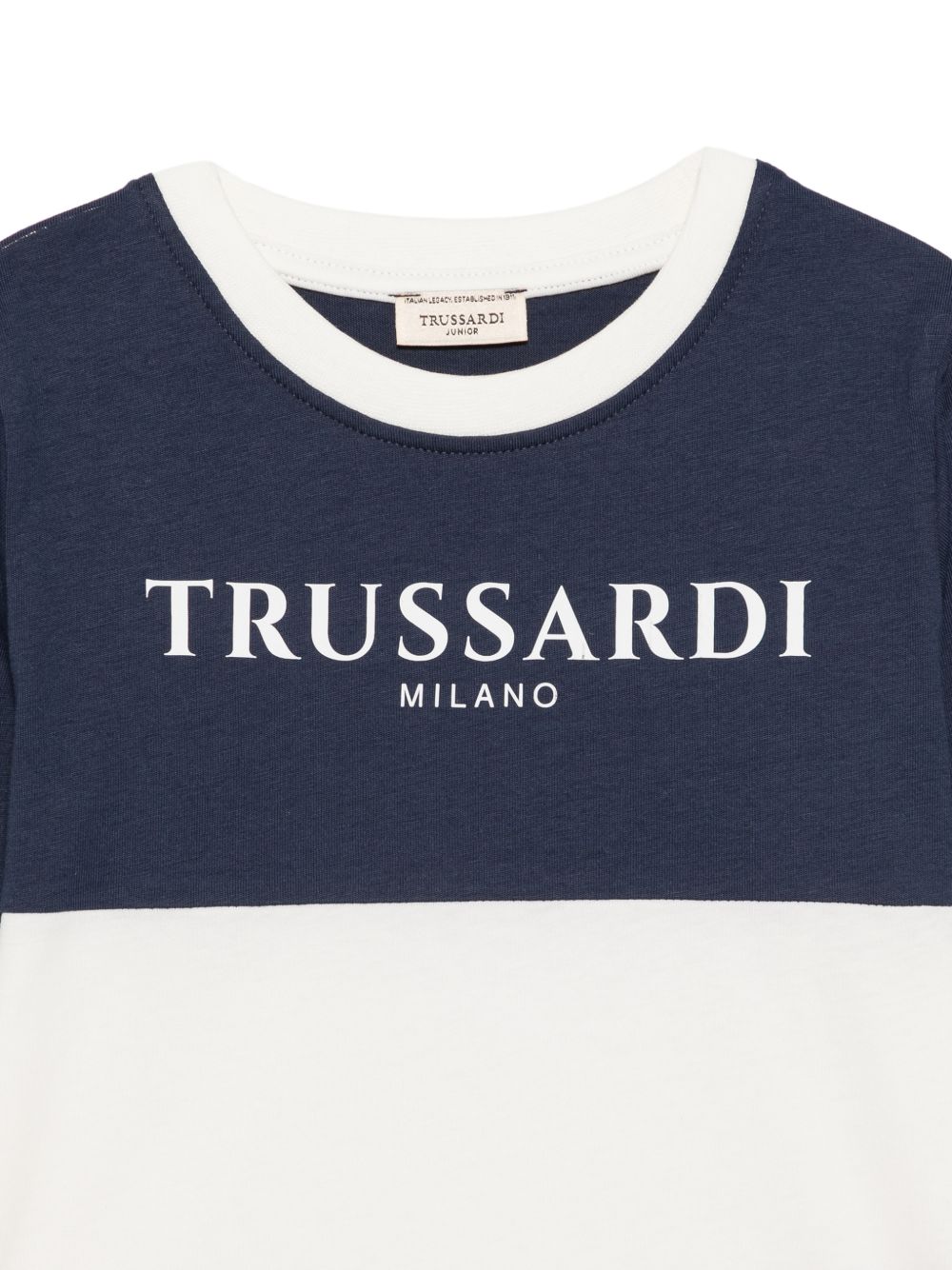 T-shirt avorio/blu navy per bambino TIA26055TS OFFWHI Trussardi Kids 