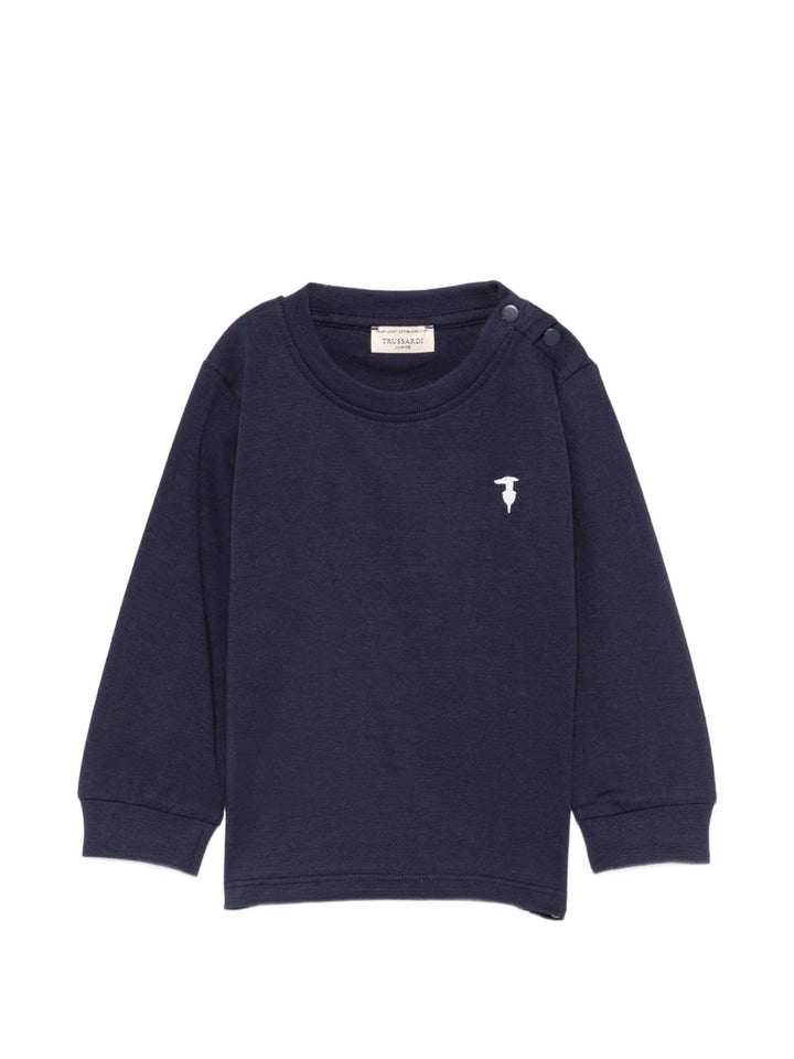 Felpa blu per neonato TIA26056TSK BLNA Trussardi Kids 