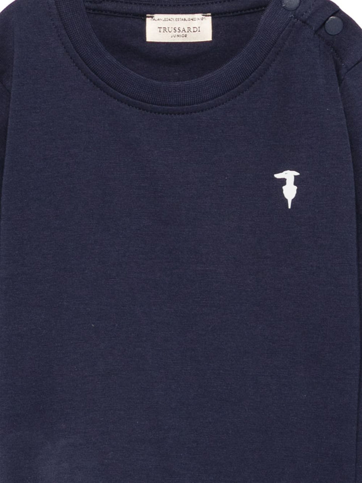 Felpa blu per neonato TIA26056TSK BLNA Trussardi Kids 