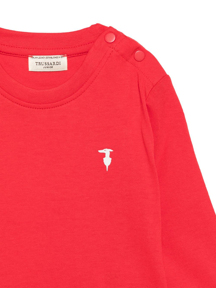 T-shirt rosso per neonato TIA26056TSK RECHE Trussardi Kids 