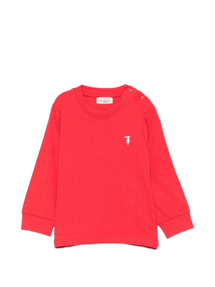 T-shirt rosso per neonato TIA26056TSK RECHE Trussardi Kids 