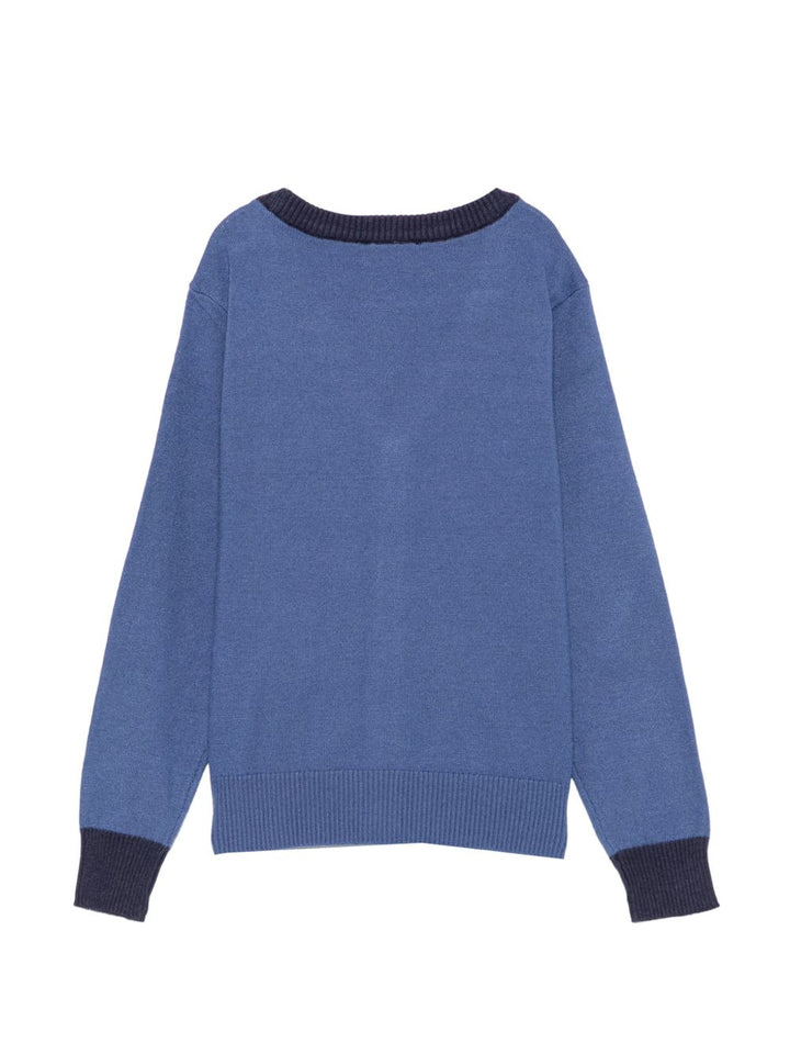 Cardigan blu per bambino TIA26071CD AVI Trussardi Kids 