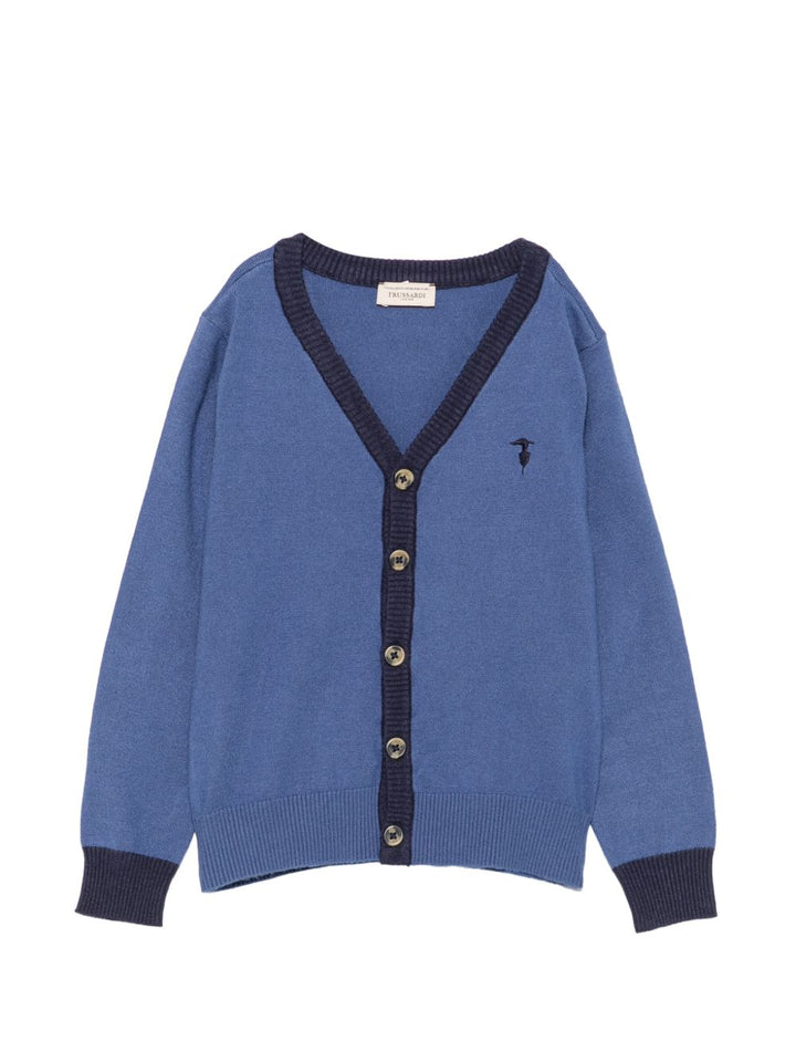 Cardigan blu per bambino TIA26071CD AVI Trussardi Kids 
