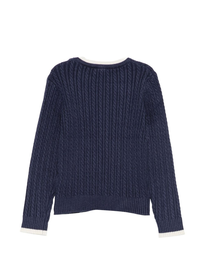 Maglione blu navy per bambino TIA26084MA BLNA Trussardi Kids 