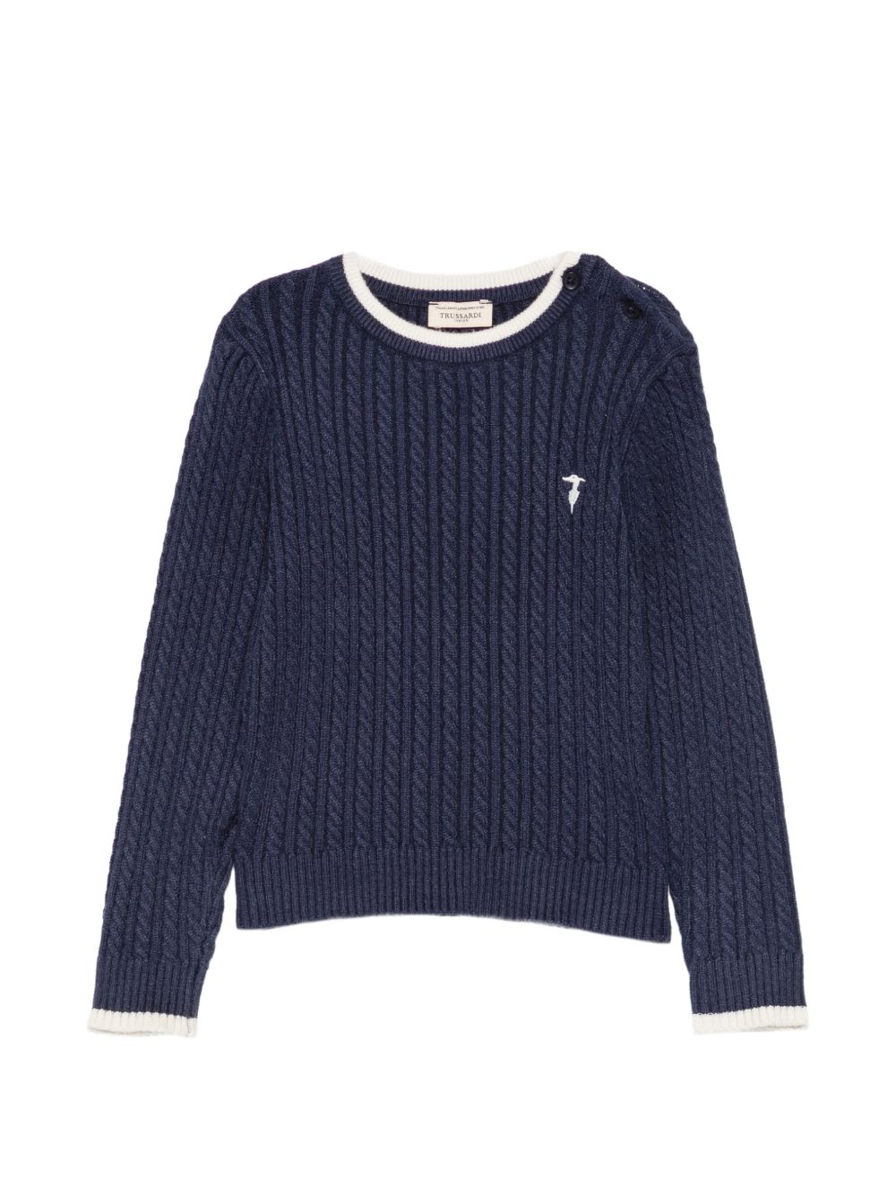 Maglione blu navy per bambino TIA26084MA BLNA Trussardi Kids 