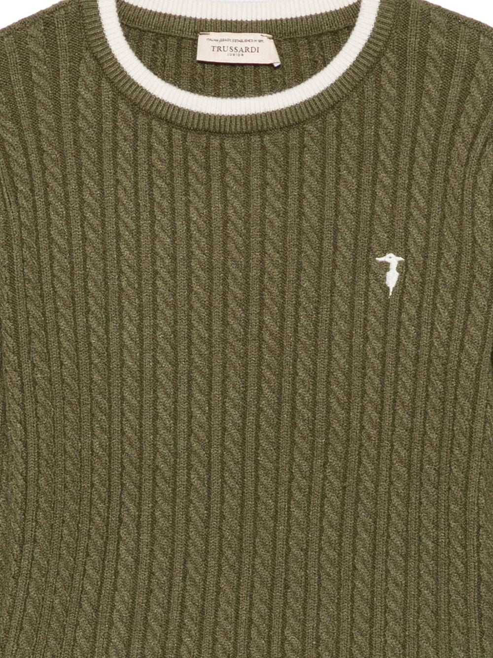 Maglione verde per bambino TIA26084MA CYP Trussardi Kids 