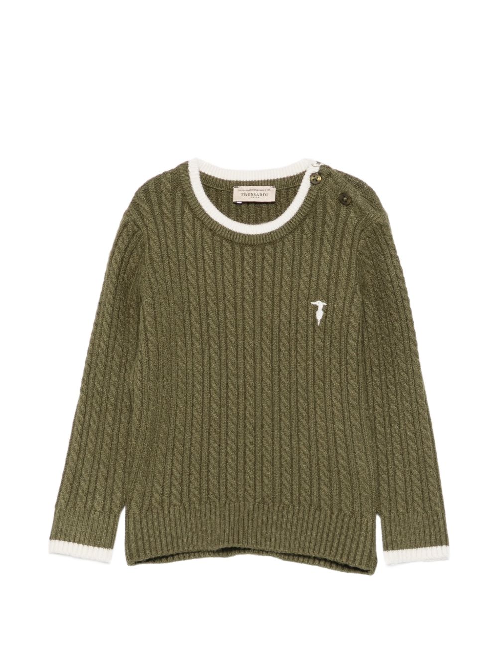 Maglione verde per neonato TIA26084MAK CYP Trussardi Kids 