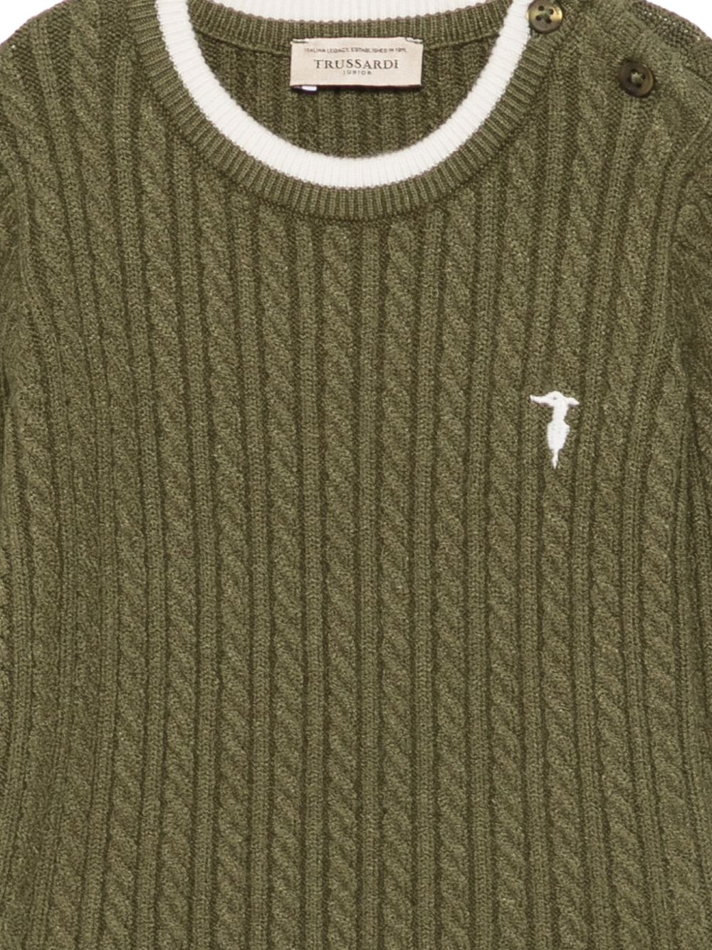 Maglione verde per neonato TIA26084MAK CYP Trussardi Kids 