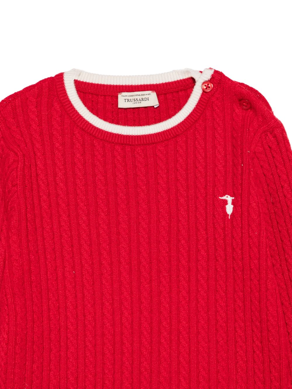 Maglione rosso per bambino TIA26084MA RECHE Trussardi Kids 