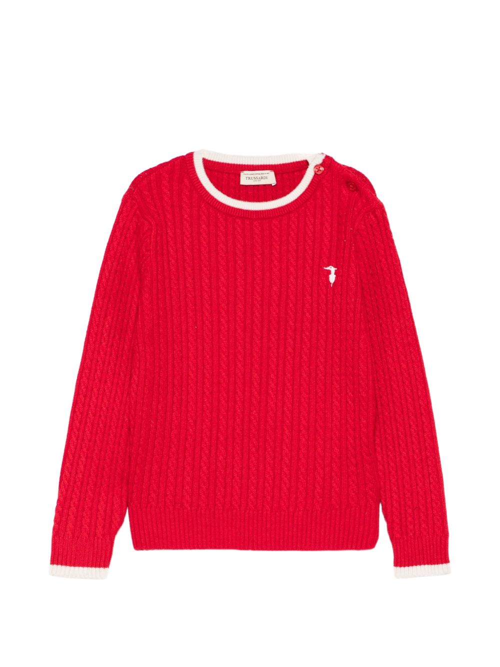 Maglione rosso per bambino TIA26084MA RECHE Trussardi Kids 