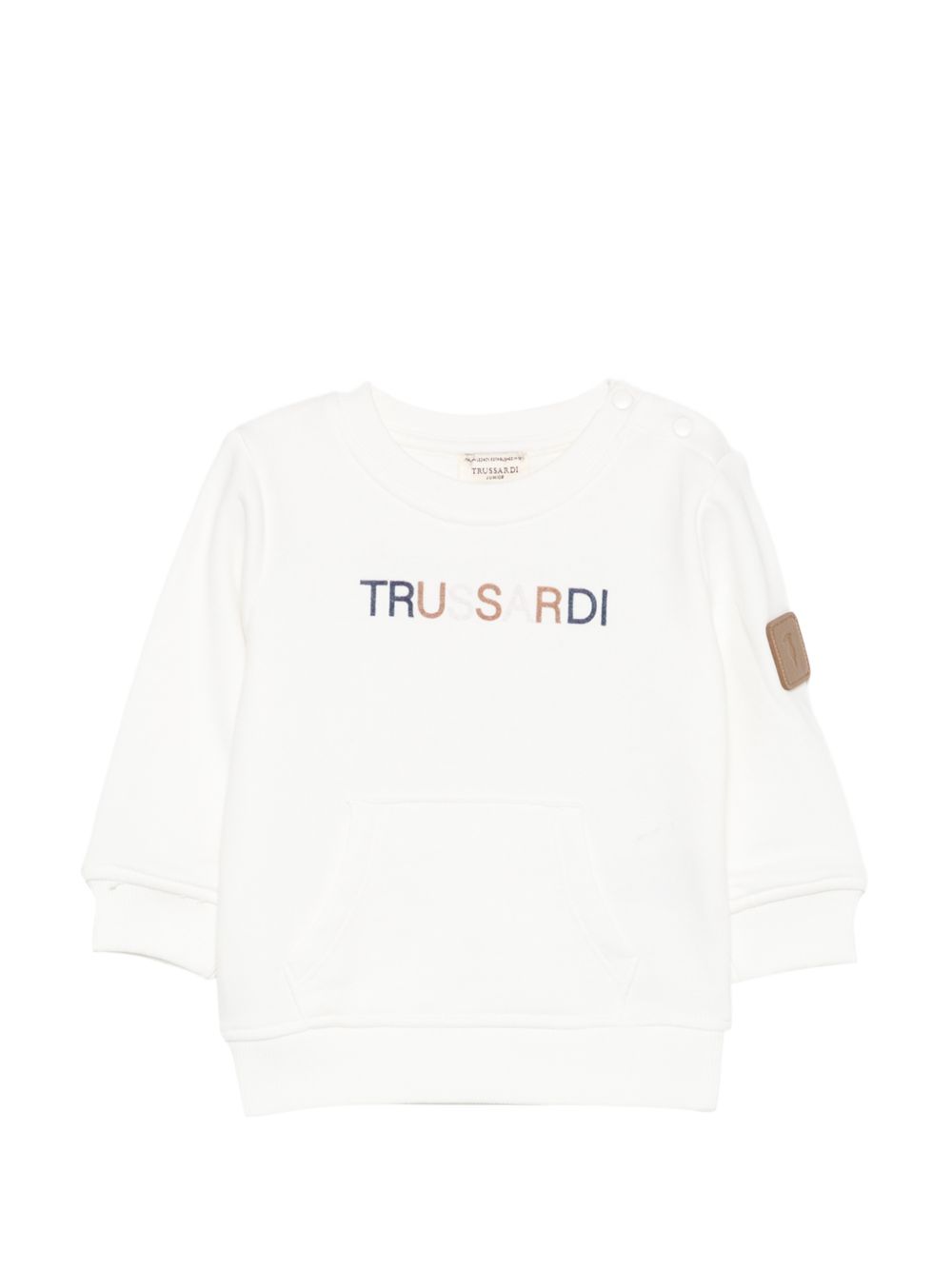 Felpa bianca per neonato TIA26089FEK OFFWHI Trussardi Kids 