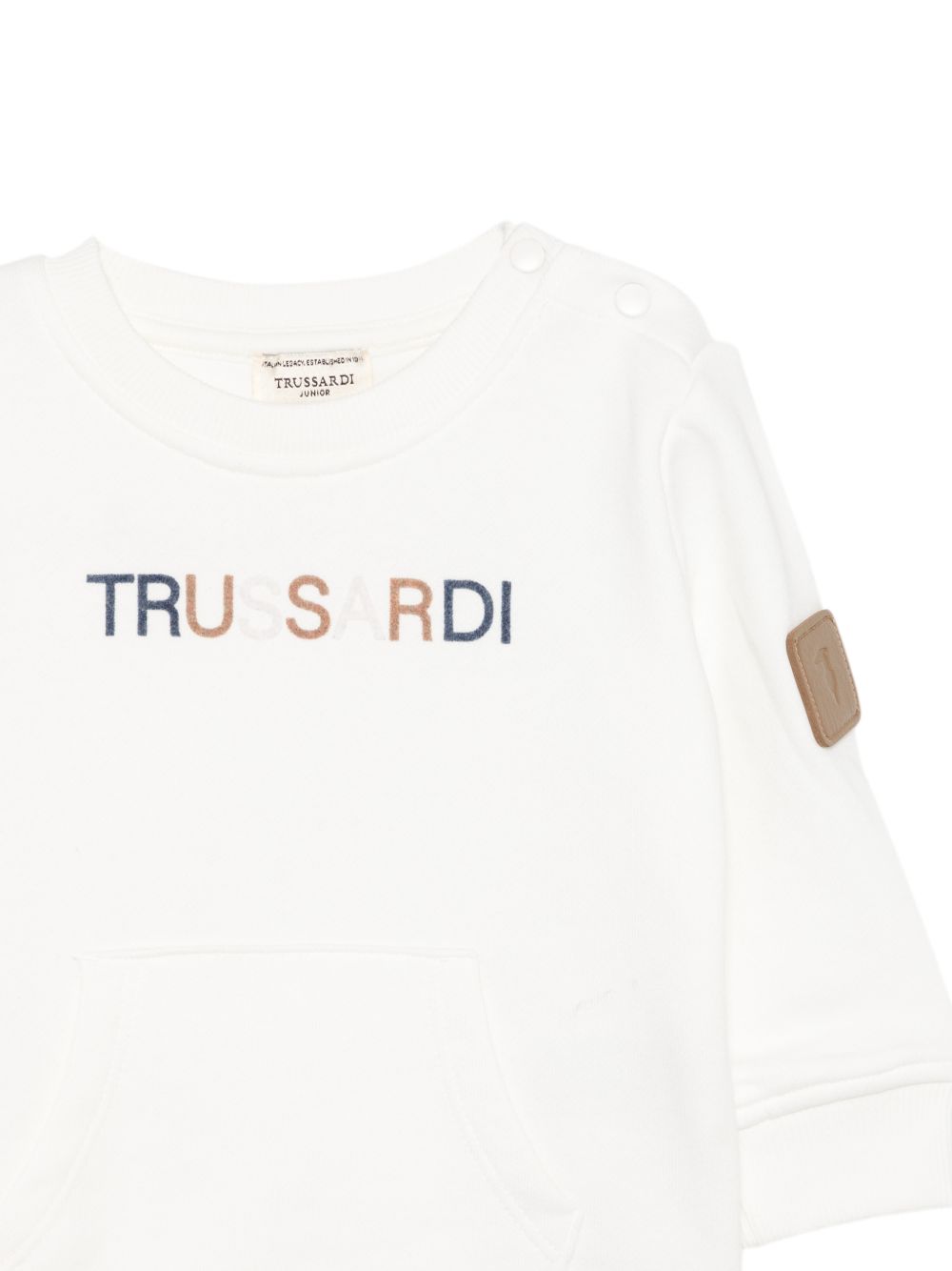 Felpa bianca per neonato TIA26089FEK OFFWHI Trussardi Kids 