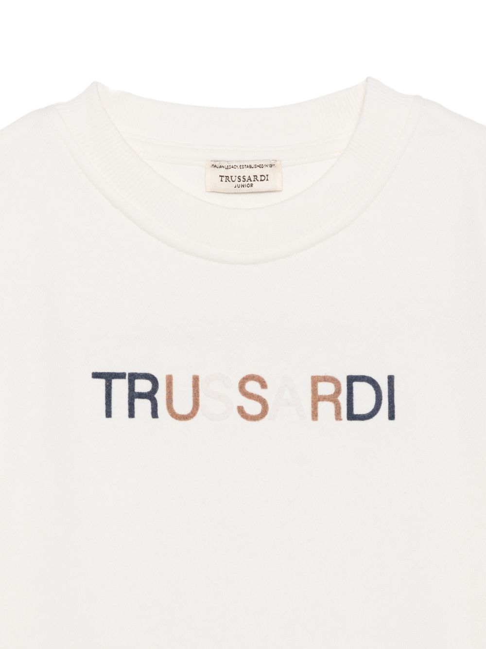 Felpa bianca sporco per bambino TIA26089FE OFFWHI Trussardi Kids 