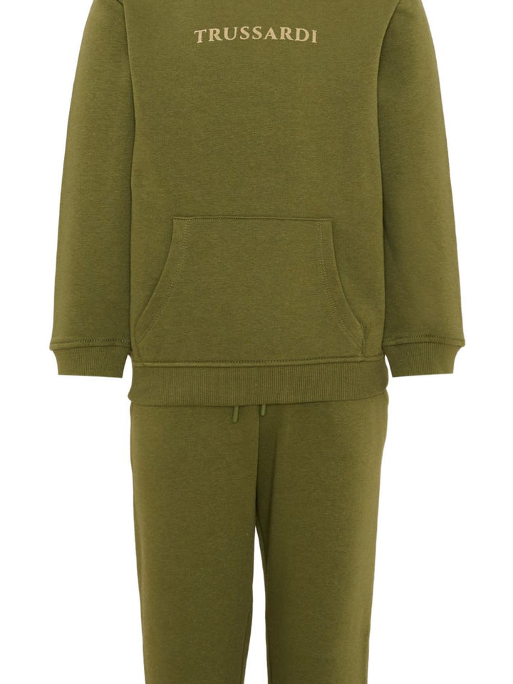 Completo sportivo verde per bambino TIA26102CF CYP Trussardi Kids 