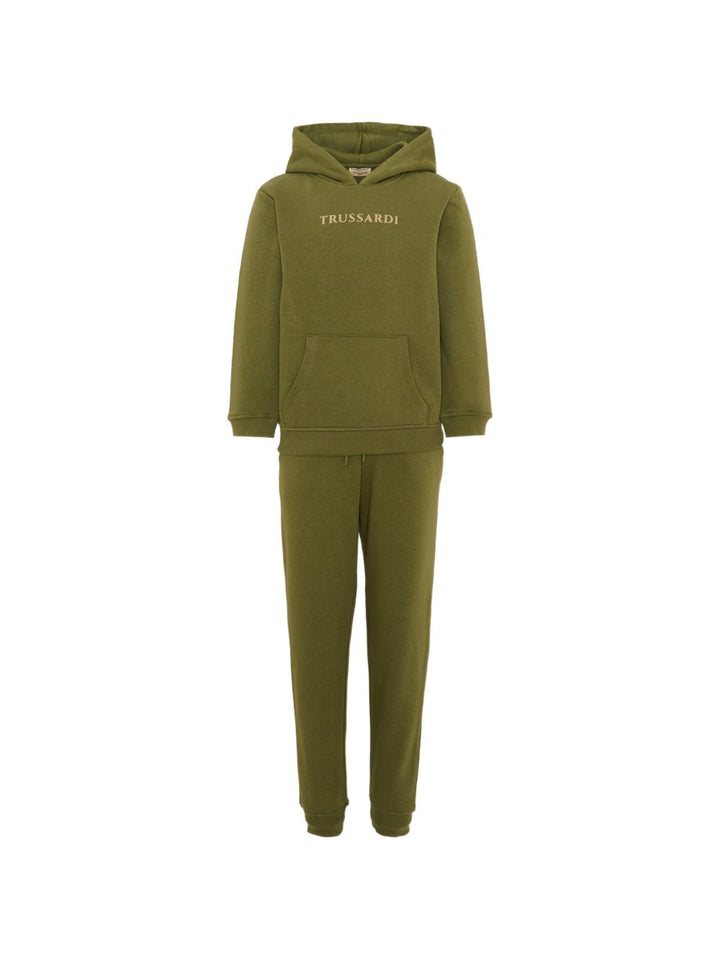 Completo sportivo verde per bambino TIA26102CF CYP Trussardi Kids 