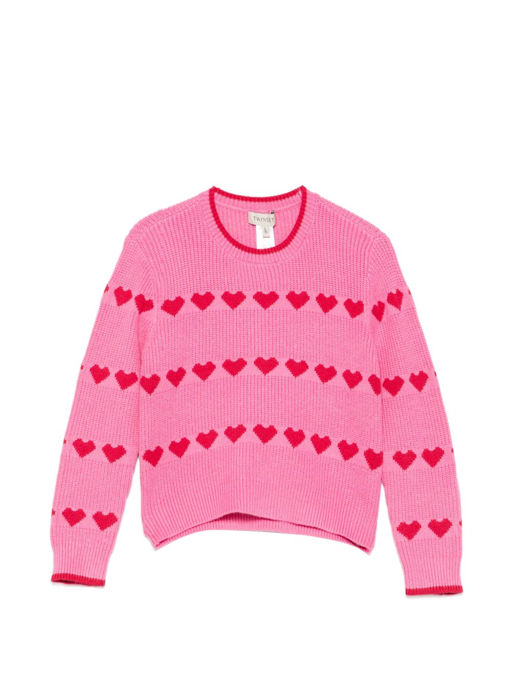 Maglione rosa/rosso per bambina 262GB3030 13792 Twin Set 