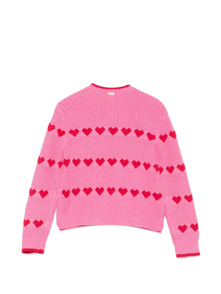 Maglione rosa/rosso per bambina 262GB3030 13792 Twin Set 