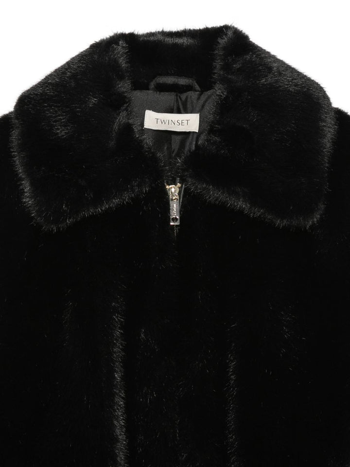 Cappotto nero per bambina 262GJ2040 00006 Twin Set 