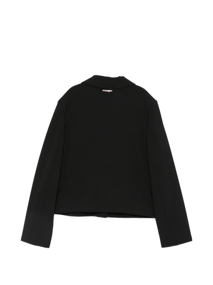 Blazer nera per bambina 262GJ2185 00006 Twin Set 