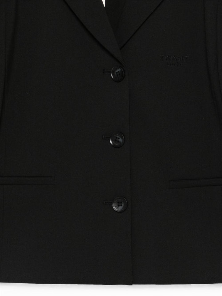 Blazer nera per bambina 262GJ2185 00006 Twin Set 