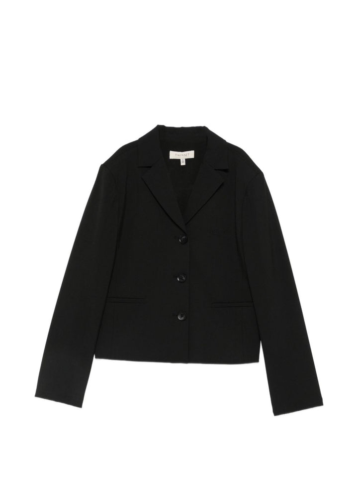 Blazer nera per bambina 262GJ2185 00006 Twin Set 