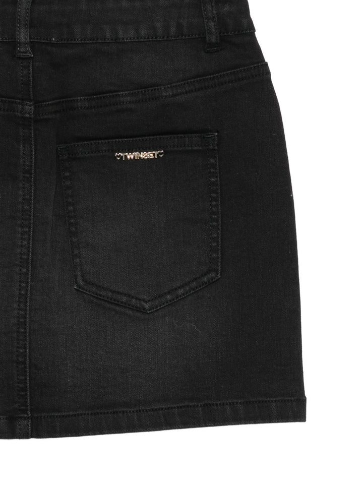 Gonna di jeans nera per bambina 262GJ2241 13871 Twin Set 