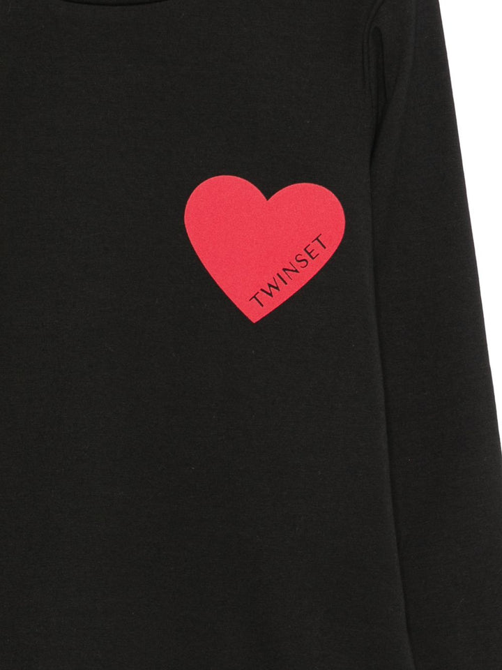 T-shirt nero per bambina 262GJ2291 13904 Twin Set 