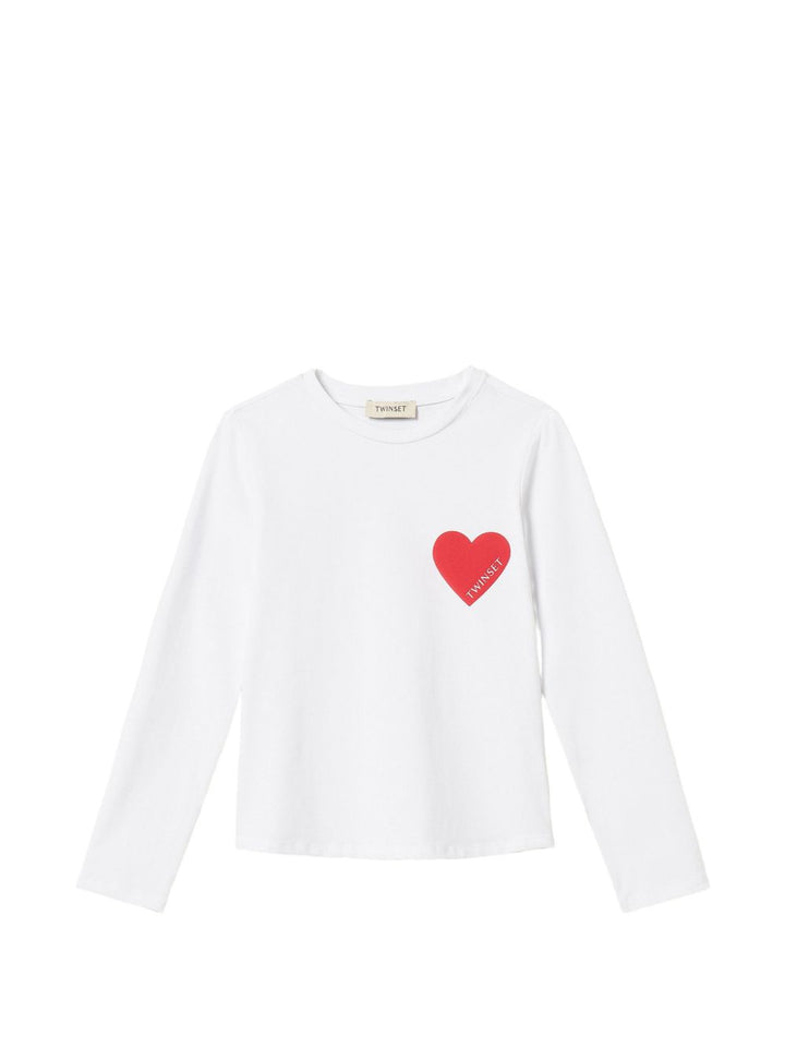 T-shirt bianco per bambina 262GJ2291 14008 Twin Set 