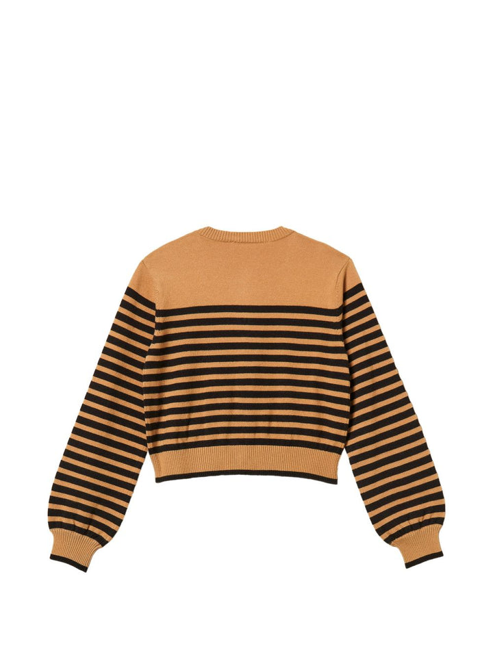 Cardigan ice coffee/nero per bambina 262GJ3030 13772 Twin Set 