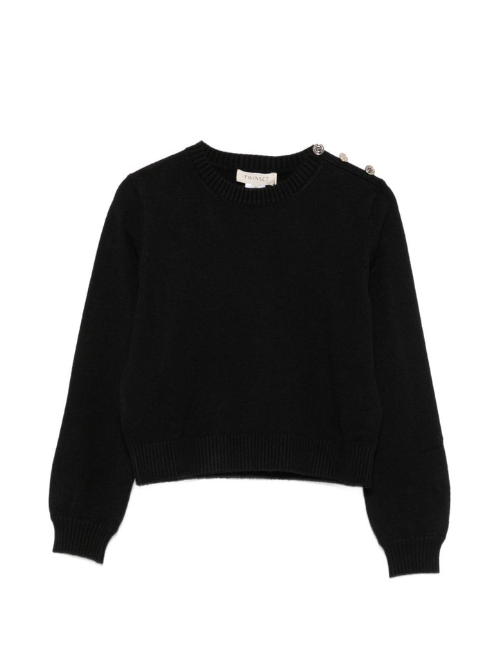 Maglione nero per bambina 262GJ3031 00006 Twin Set 
