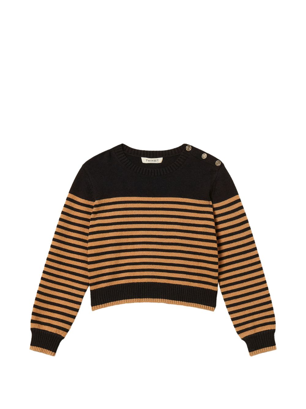 Maglione nero/giallo per bambina 262GJ3031 13771 Twin Set 