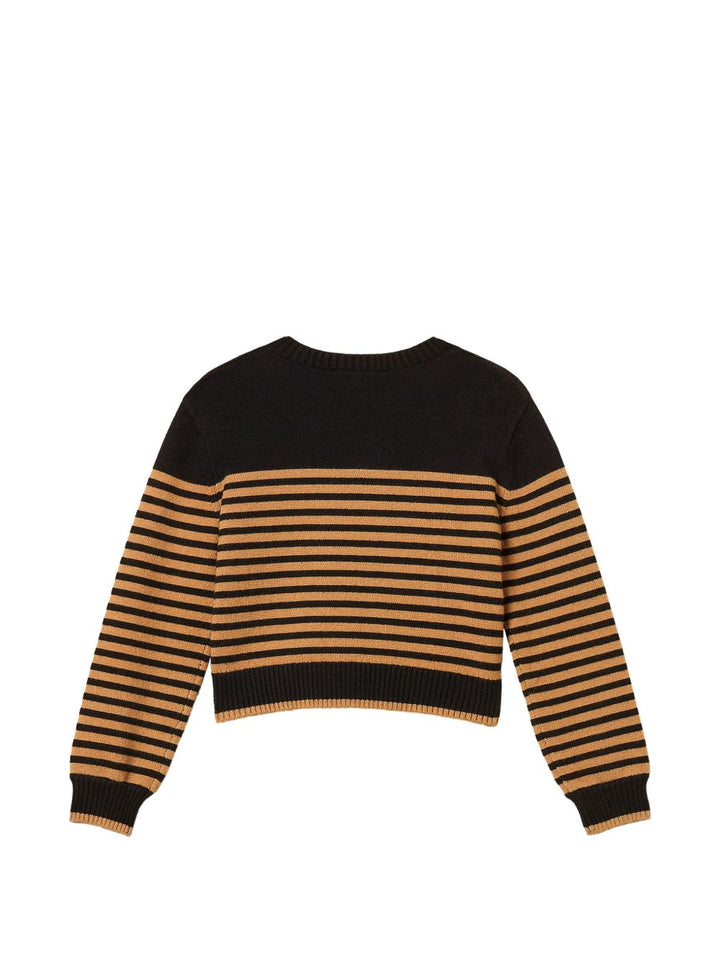 Maglione nero/giallo per bambina 262GJ3031 13771 Twin Set 
