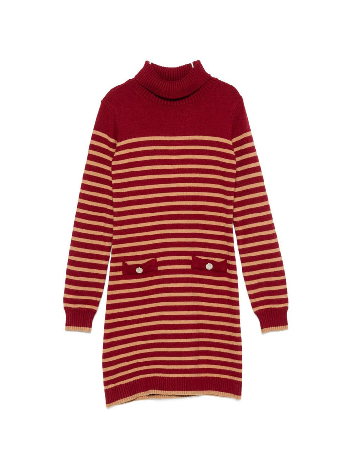 Abito rosso/ice coffee per bambina 262GJ3034 13895 Twin Set 