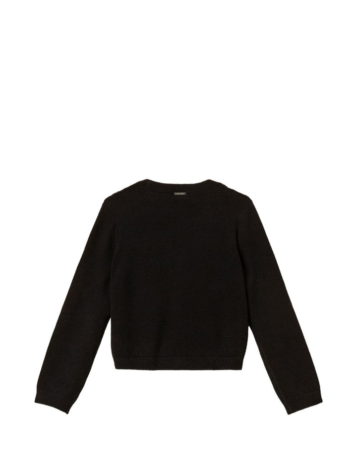 Cardigan nero per bambina 262GJ3051 13779 Twin Set 